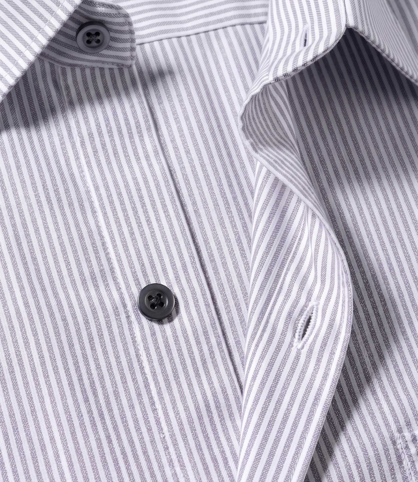 Steel Grey Vertical Stripe Slim Fit Shirt