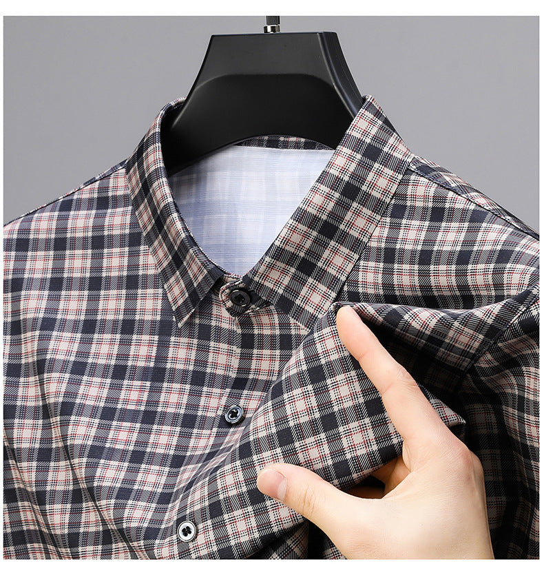 Sandstone Heritage Plaid Slim Fit Half Sleeve Shirt