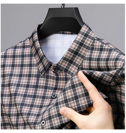 Sandstone Heritage Plaid Slim Fit Half Sleeve Shirt