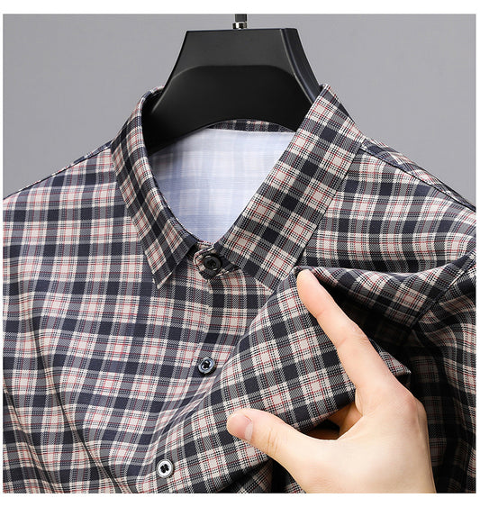 Sandstone Heritage Plaid Slim Fit Half Sleeve Shirt