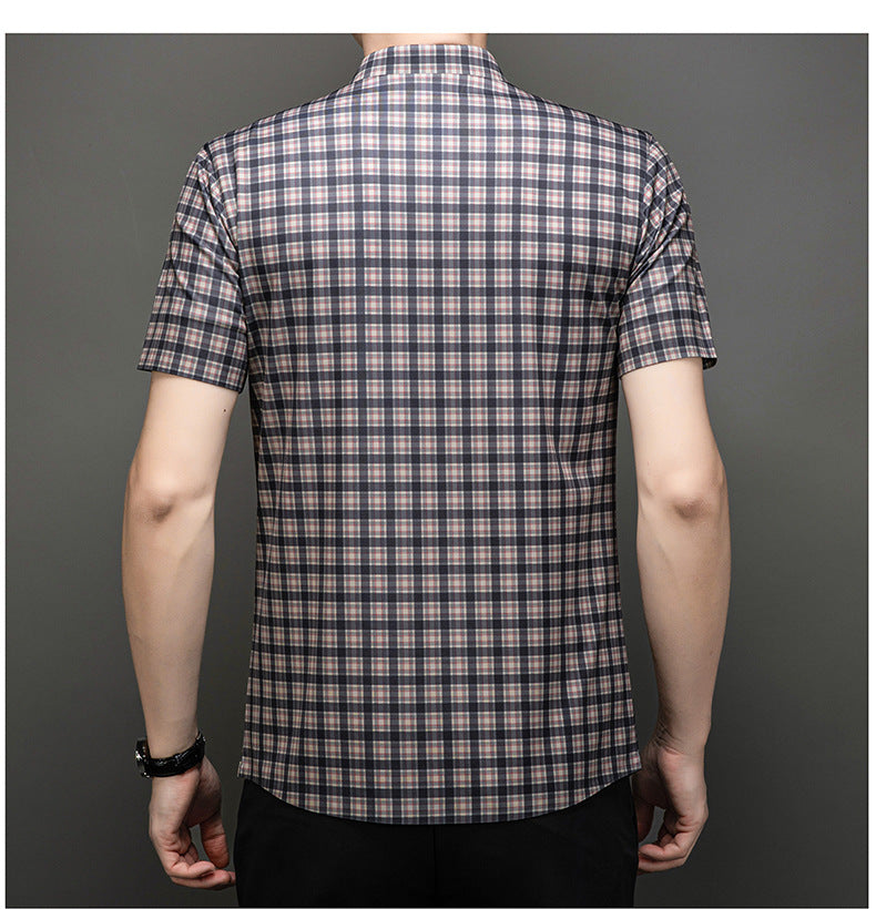 Sandstone Heritage Plaid Slim Fit Half Sleeve Shirt