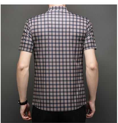 Sandstone Heritage Plaid Slim Fit Half Sleeve Shirt
