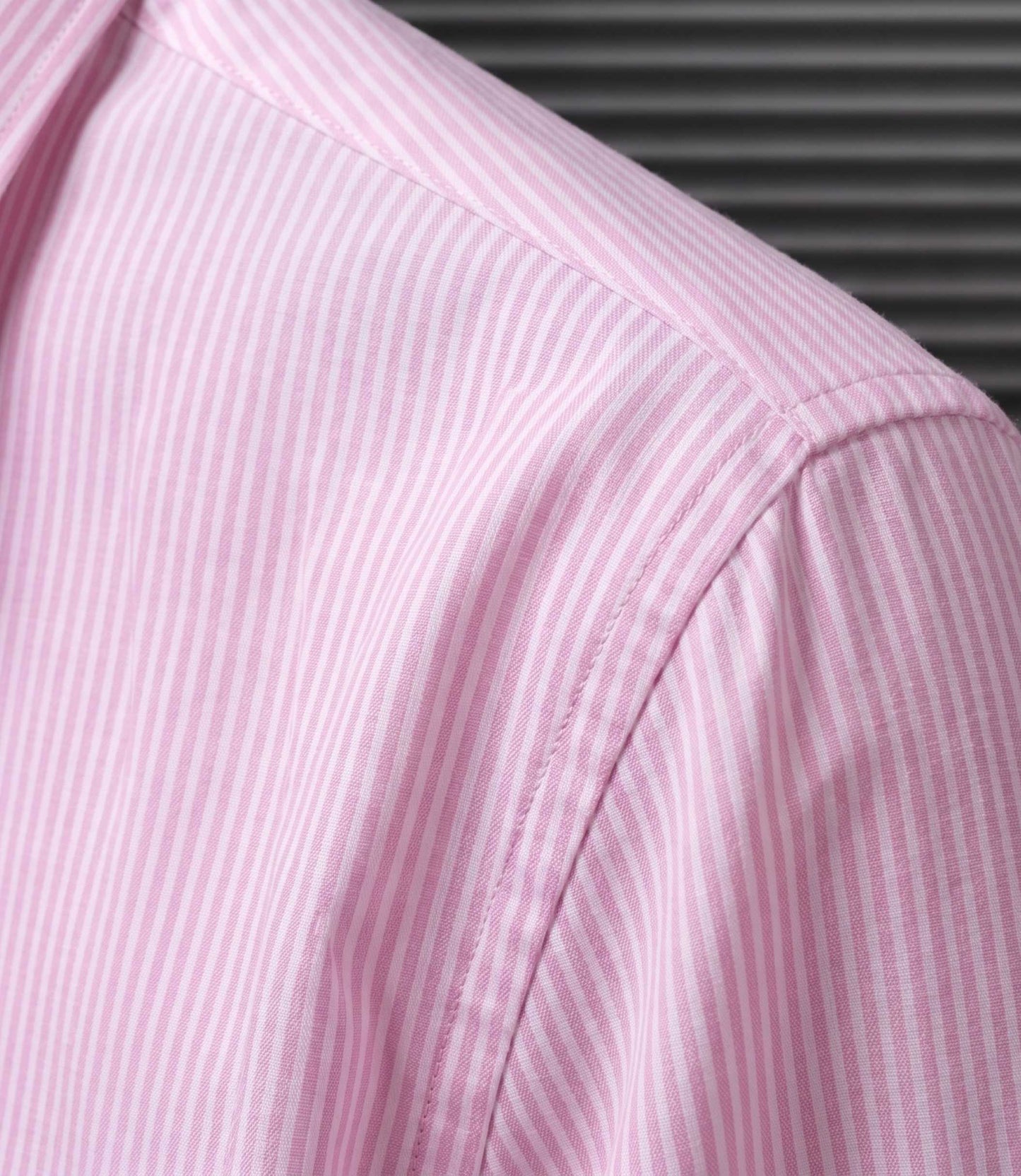 Candy Pink Vertical Stripe Slim Fit Shirt