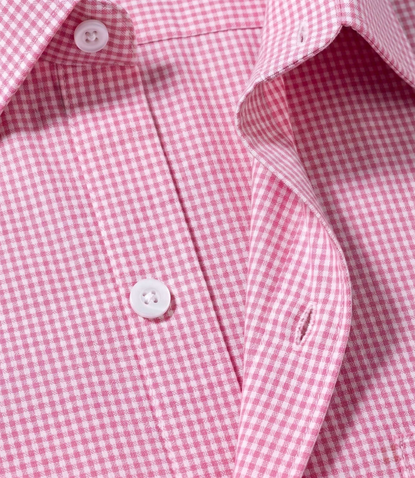 Blossom Pink Micro Gingham Check Slim Fit Shirt