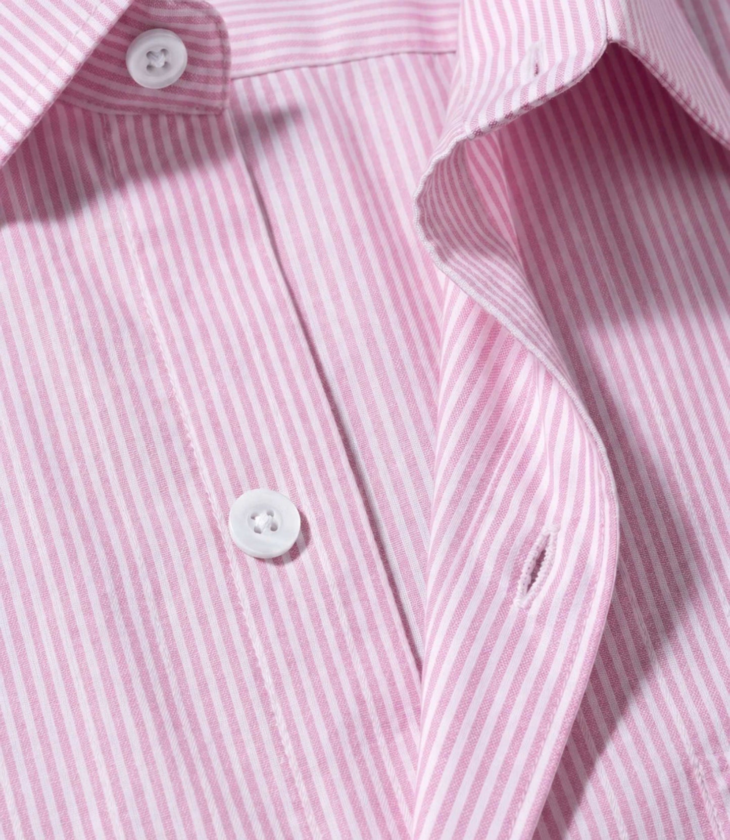 Candy Pink Vertical Stripe Slim Fit Shirt