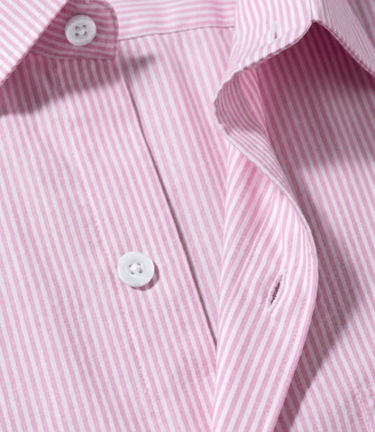 Candy Pink Vertical Stripe Slim Fit Shirt