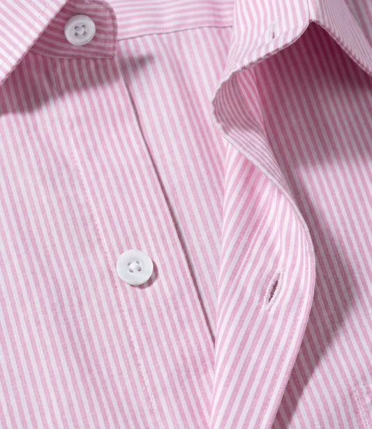 Candy Pink Vertical Stripe Slim Fit Shirt