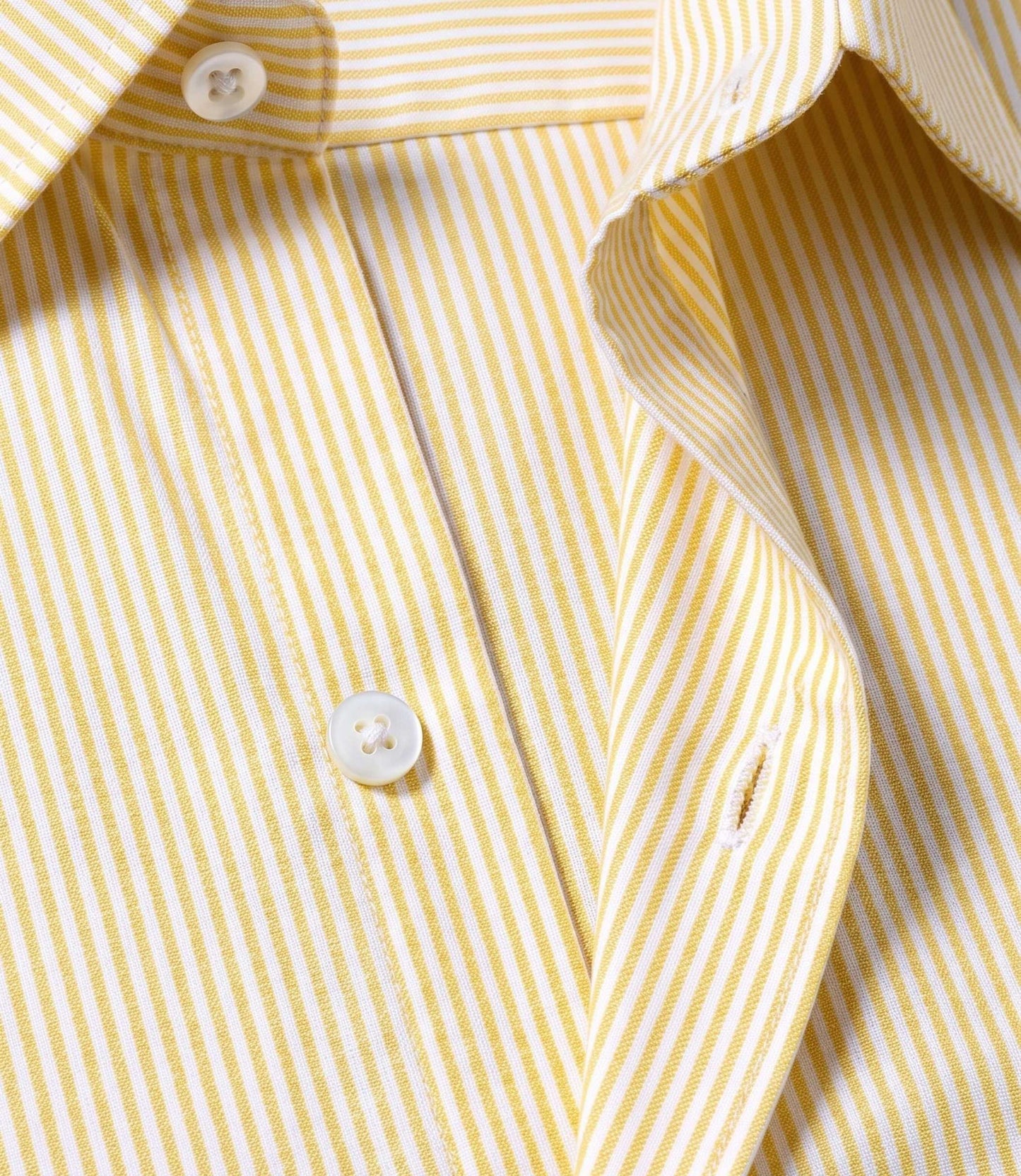 Sunshine Yellow Vertical Stripe Slim Fit Shirt